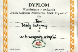 Wyróżnienie za ser twarogowy wiejski