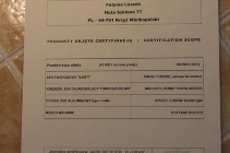 Certyfikat AGRO BIO TEST